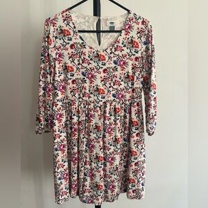 Old Navy Floral Print Dress with V-Neck